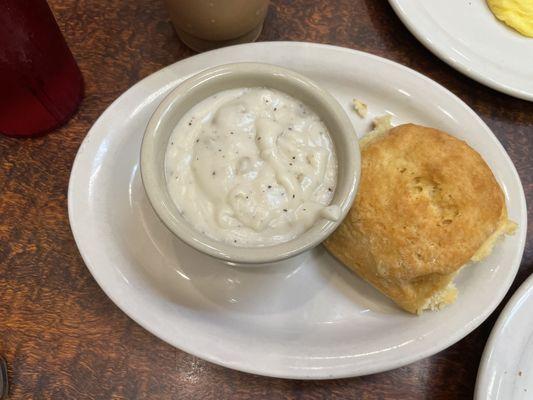 Biscuit and a side of gravy