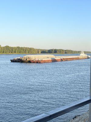 Watching the barges