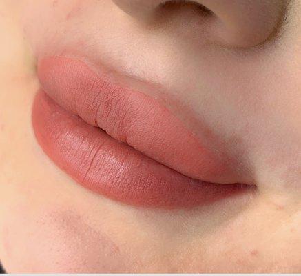 Aquarelle lips. Permanent makeup on your lips that help to correct the shape and color of the lips. Lasts up to 1-2 years.