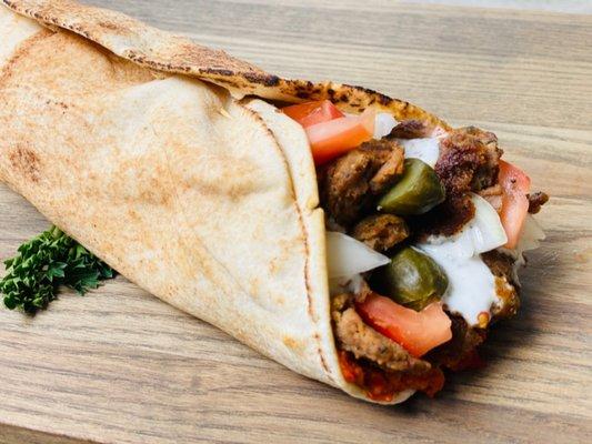 Lamb shawarma sandwich