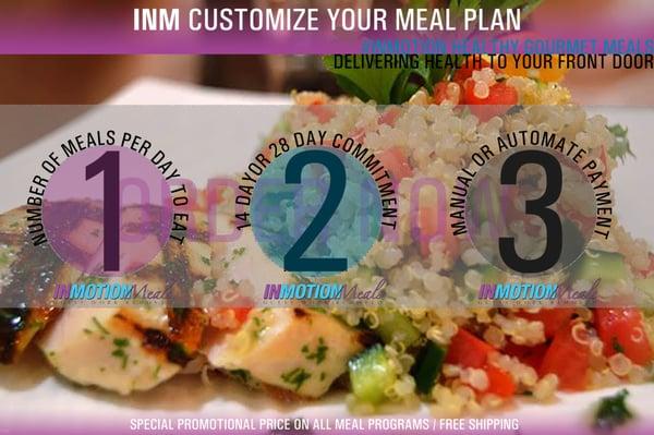 Customize Your Select Meal Plan to stay on track to your fitness and health goals!  It's that simple!