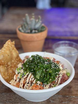 Half and Half (Salmon and Tuna) Poke Bowl