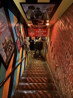 The stairs to a great bar