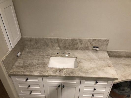 Quartzite vanity