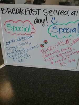 Daily specials