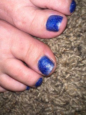 Horrible paint job on these toes, see through.