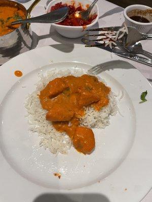 Butter chicken & white rice