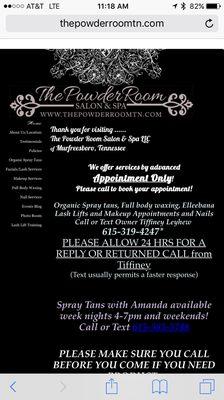 Our website www.thepowderroomtn.com