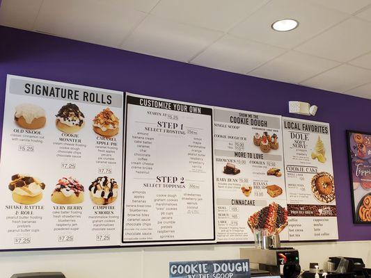 Menu as of April 23