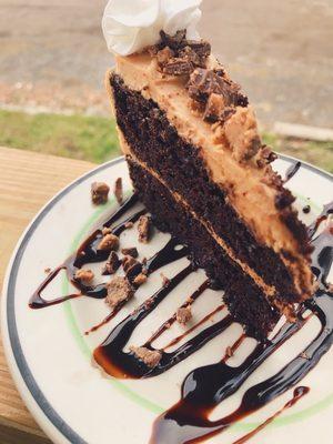 Chocolate peanut butter cake