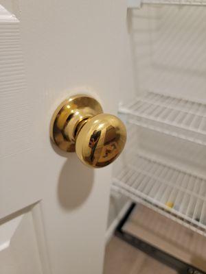 Hall closet old door knob customer wanted to be able to lock