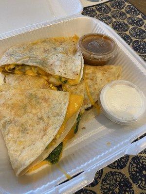 Veggie and Egg Quesadilla