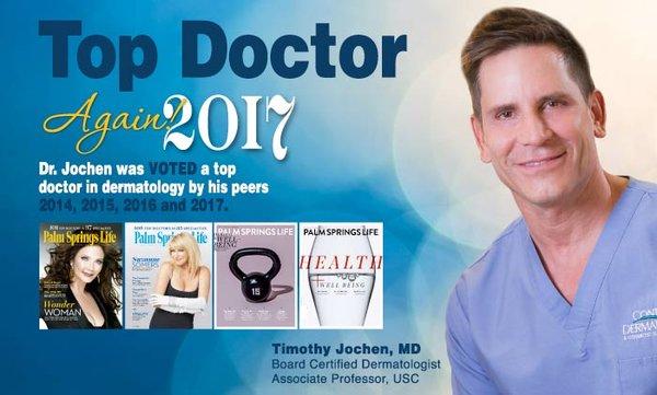 Timothy Jochen M.D. Selected Top Doctor By His Peers, 2014, 2015, 2016, 2017 and 2018