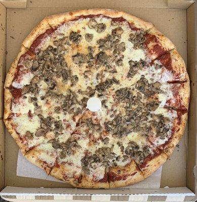 XL Mushrooms pizza ( 2 stars out of 5)