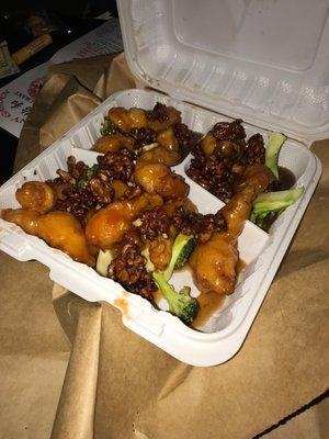 Takeout. Crispy Walnut Shrimp!