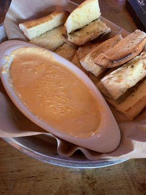 Beer cheese & Bread.   Order anything with this beer cheese