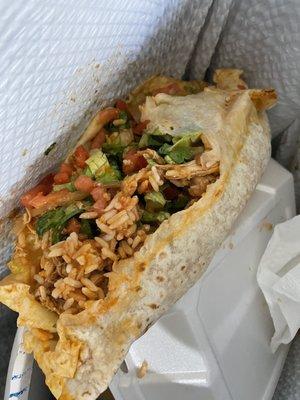 They call this a burrito... how can someone pick this up and eat it with their hands?? What a disgrace.