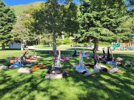 Outdoor yoga