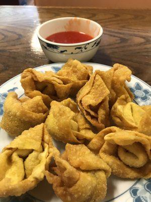 Egg Rolls.  The pork inside looked, felt, and tasted like kangaroo.