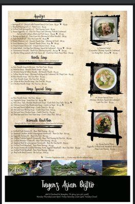 Menu front.