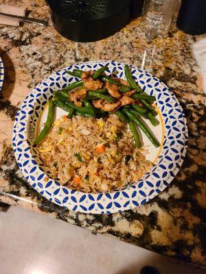 January 22nd 2021 Chicken fried rice and string bean chicken