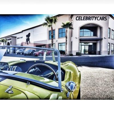 Out Front with a cobra at Celebrity Cars