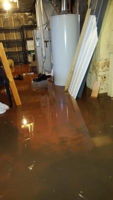 SEWER FLOODED BASEMENT AFTER LOTS OF RAIN AND SNOW MELTING