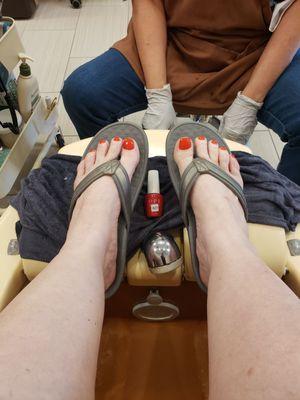 Awesome pedicure with Annie! Feel so much better now