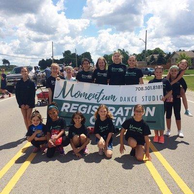 Momentum dancers at the Independence Day Parade in Homer Glen, June 24, 3017