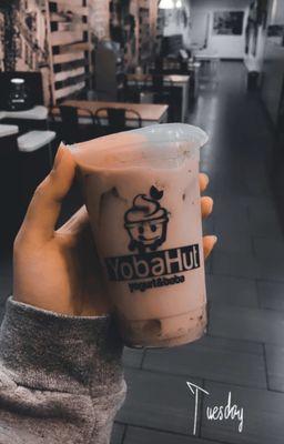 Hokkaido Milk Tea with Crystal boba