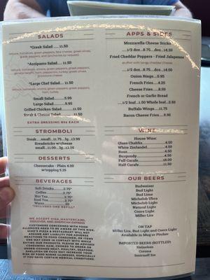 Menu Back