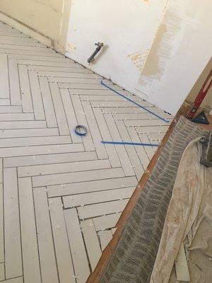 Tile installation