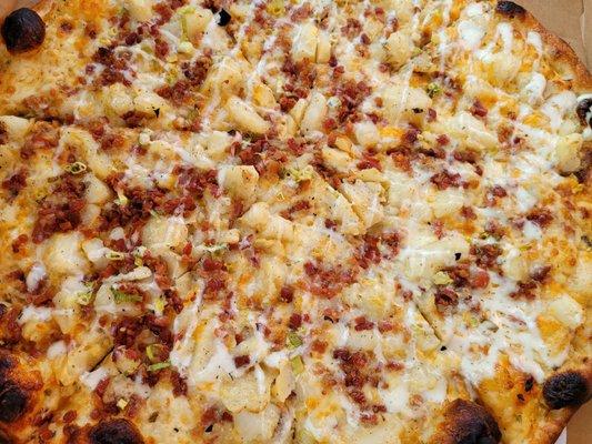 Loaded baked potato pizza! Awesome!