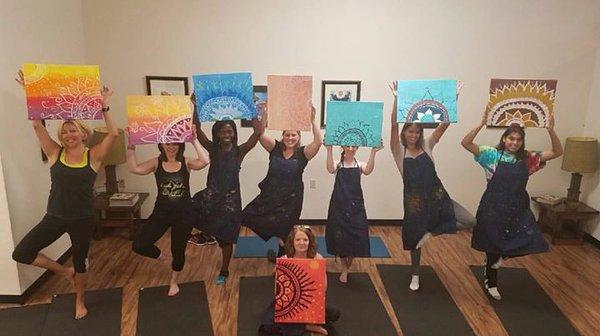 Yoga/paint workshop