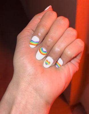 PRIDE nails done by Mandy