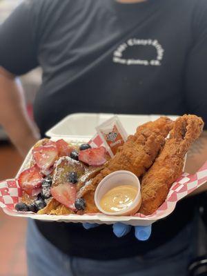 Chicken and French toast from the daily special