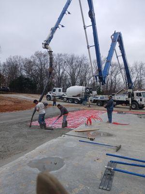 concrete pour