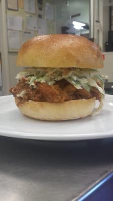 Lunch in the Cafeteria: BBQ Pulled Pork Sandwich