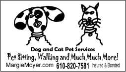 Margie Moyer Pet Services Dog Walking Dog Sitting Cat Sitting Pet Care