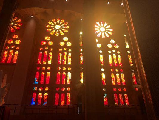 Church stain glass in Spain