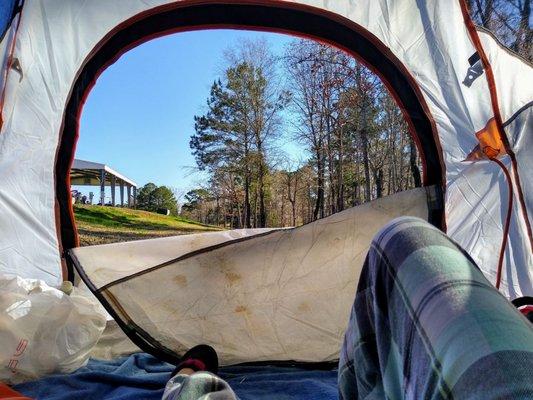 Tent camping