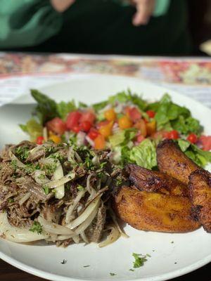 Vaca Frita, salad and maduros!