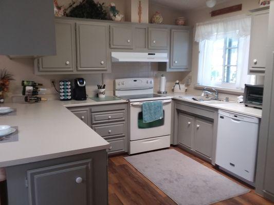 This is the picture of the kitchen that he showed us when my mother-in-law hired him and they agreed on this color.