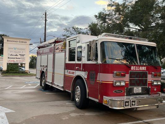 Bellaire Fire Department had dinner on the house for 9/11 day