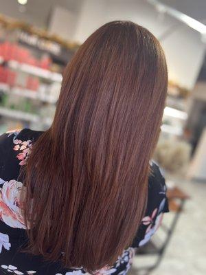 Rich Radiant copper hair color for fall