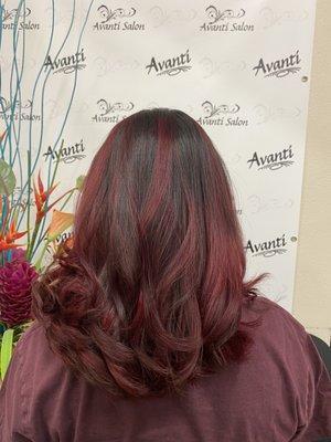 Red highlights done by Alma...absolutely love them!