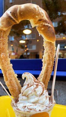 Dulce de leche with churro