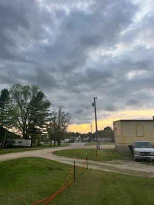 Entrance behind the building to first 2 campsites and kayak launch