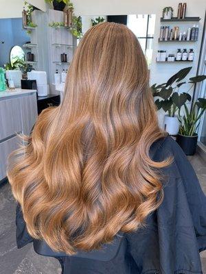 Highlights balayage by Thy. Toned by Ivanna