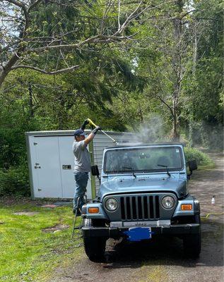 Cleaning in process - super professional, knowledgeable, and warm.